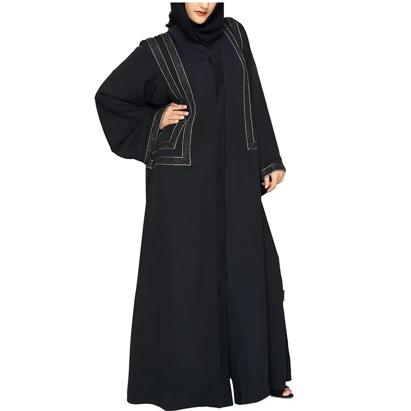 

Solid Open Kaftan Dubai Abaya Turkey Kimono Cardigan Robe Muslim Hijab Dress Ramadan Abayas For Women Caftan Islamic abayas