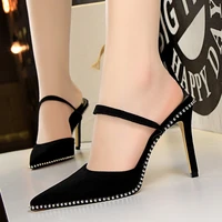 2022 new women sexy 10 5cm fetish high heels prom pumps scarpins designer rivets white nude green heels plus size wedding shoes