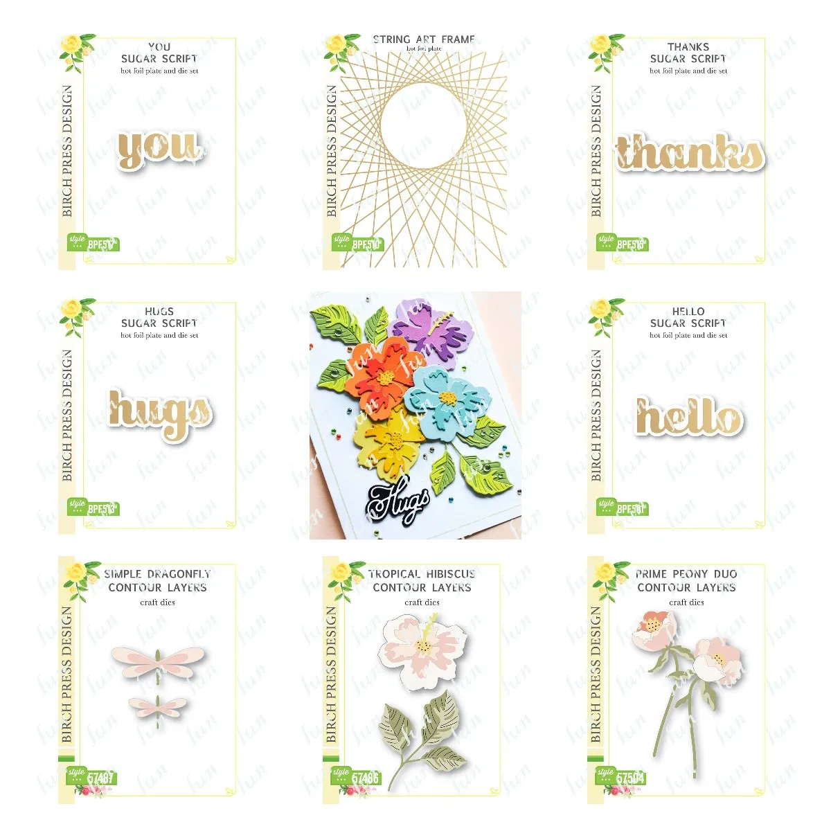 

2022NEW You Thanks Hugs Hello String Art Frame Hot Foil Plate Die Dragonfly Flower Metal Cuts Dies DIY Scrapbook Cards Embossing