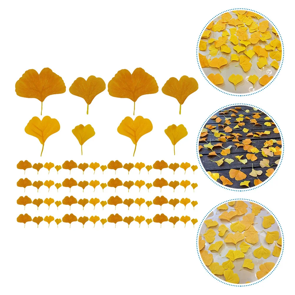 

108 Pcs Bathroom Decorations Simulation Ginkgo Leaf Leaves Supplies Table Scatter Silk Cloth Party Fake