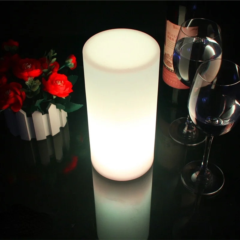 

LED Illuminated Cylindrical Courtyard Guide Decorative Lights Outdoor Furniture Outdoor Mall Night Table Lamp Decoration