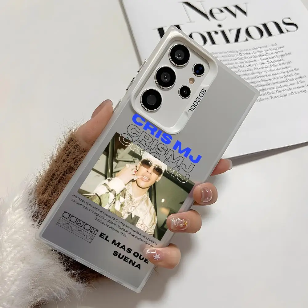 Фото Чехол для телефона C-Cris Mj Singer Rap для Samsung Galaxy S25 Edge S24 S23 S22 S21 S20 Ultra, силиконовый, разноцветный, серебристый №3