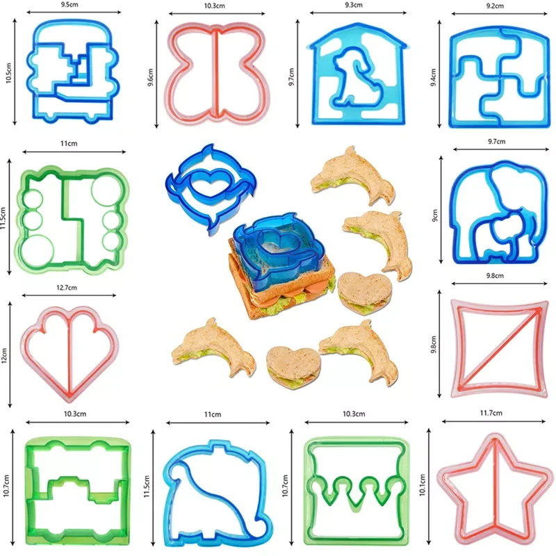 

Sandwiches Cutters Maker Food Cutting Bread Plastic Mold for Baking Children Gift Kids Lunch cutter Sealer Kitchen Accessories