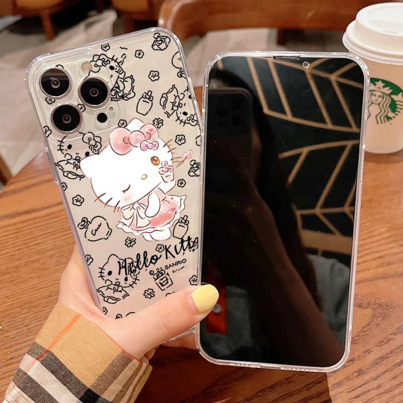 

Hello Kitty Cute CASE For IPhone 11 12 7 8 P X XR XS XS MAX 11 12 pro 13 pro max 13 Pro max 2022 Cute Soft Shell Phone Case
