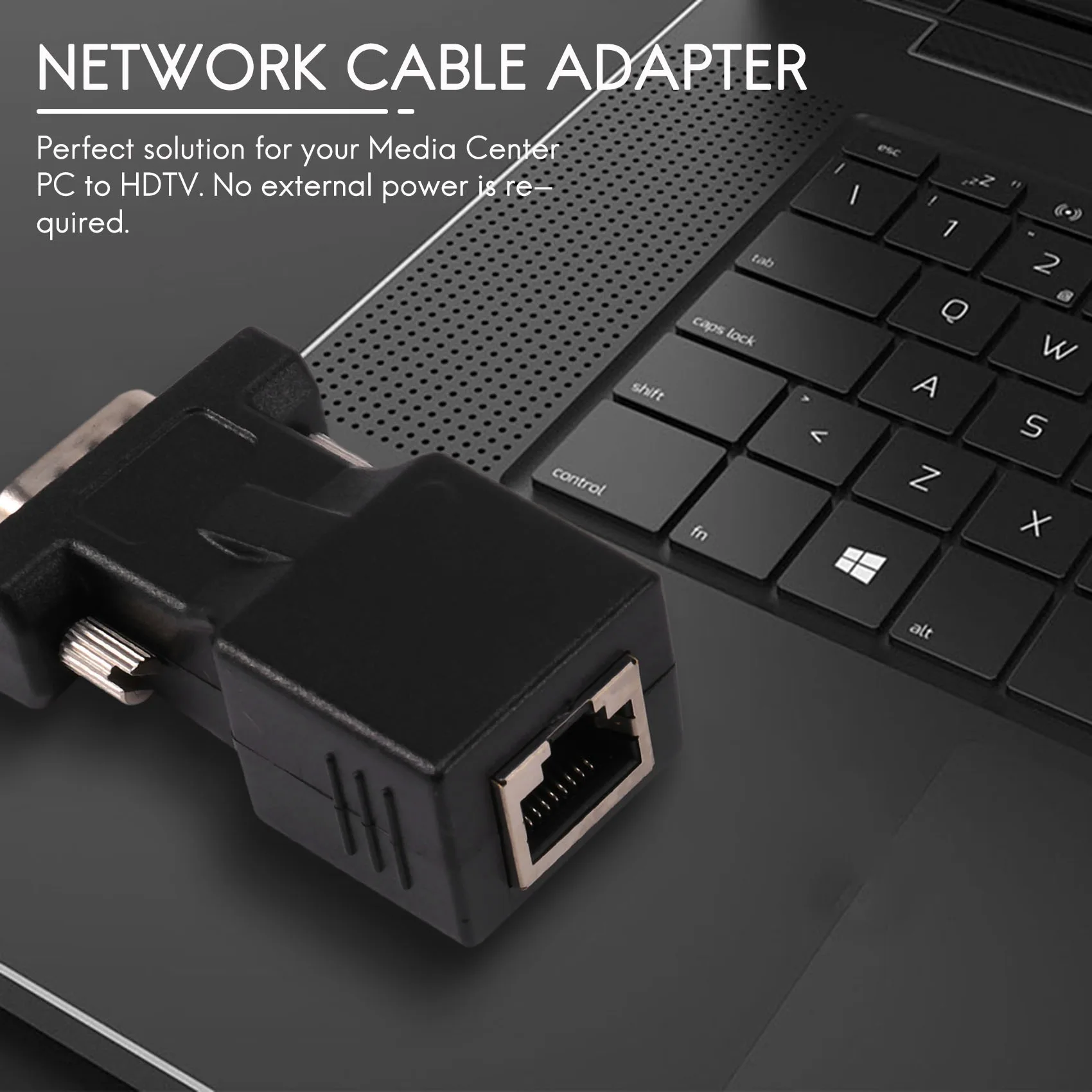 Удлинитель VGA папа к адаптеру сетевого кабеля LAN CAT5 CAT6 RJ45