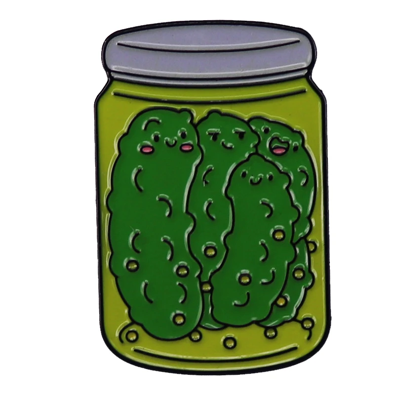

Милые эмалированные заколки C4325 с изображением Маринованного огурца, булавка на лацкан для рюкзака, броши для одежды, портфель, значки, ювел...