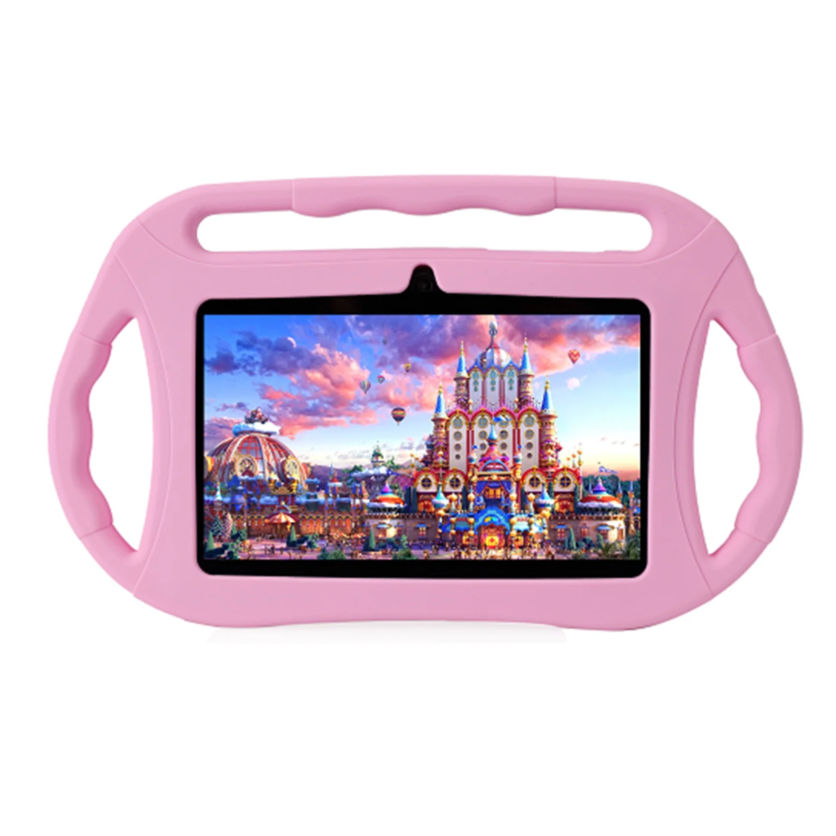 

7 Inch Kids Tablet Quad Core Dual Camera Tablet 1GB+16GB Android10.0 Childrens Tablet Learning Tablets Pink EU Plug