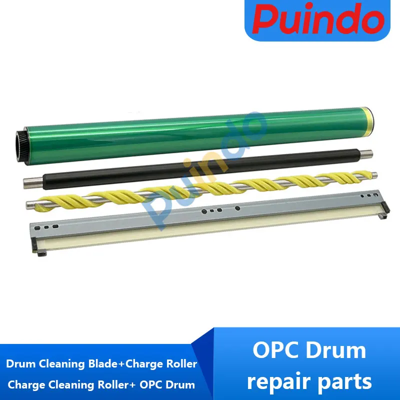 1Set Drum Cleaning Blade+Charge Roller+Charge Cleaning Roller+OPC Drum For Konica Minolta C360i C300i C250i C7130i