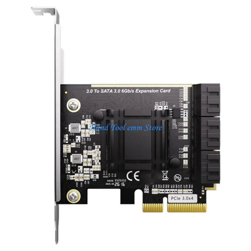 Фото H37F PCIE к 6-портовой карте расширения SATA3.0 с быстрой скоростью передачи 6 Гбит/с №1