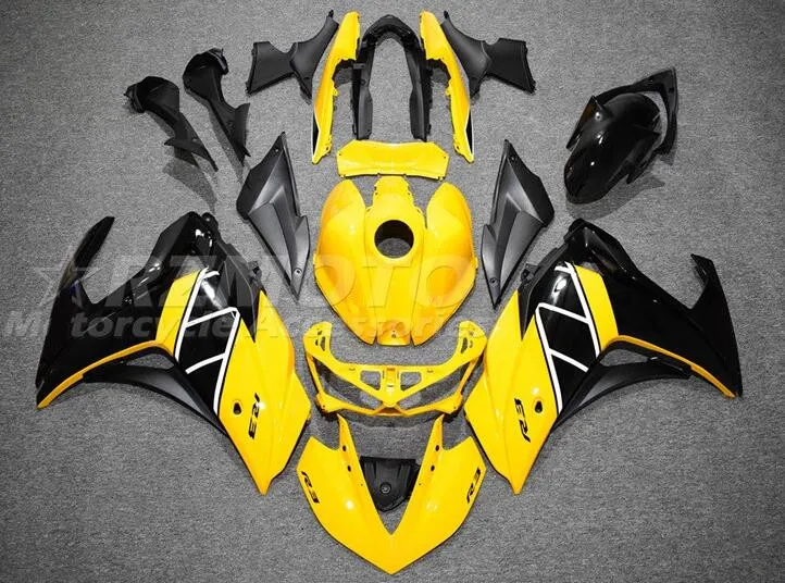 

4Gifts New ABS Fairings Kit Fit For YAMAHA YZF- R3 R25 15 16 17 18 2015 2016 2017 2018 Bodywork Set Custom Yellow Black