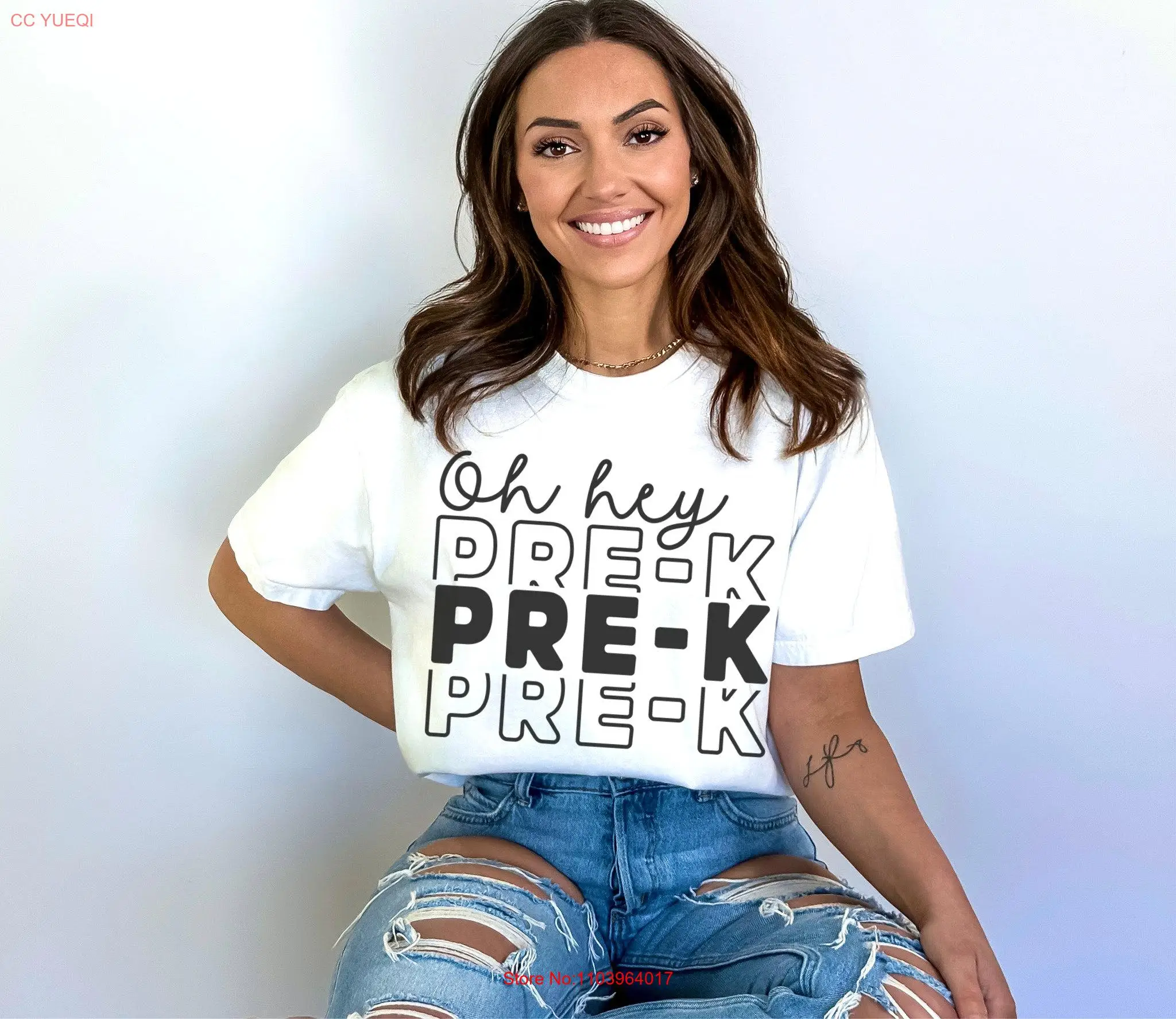 Футболка Oh Hey Pre K Comfort Colors с длинными или короткими рукавами