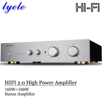 lyele audio 2 channel stereo power amplifier toshiba tube high power 160w2 high end sound amplifier dual power transformer amp