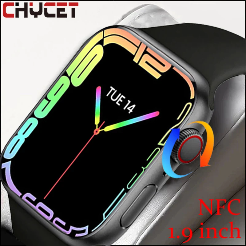 

CHYCET IWO Smart Watch Men Women Series 7 NFC 1.9 Inch Smartwatch 2022 Bluetooth Call Fitness Tracker Watches For Huawei iphone