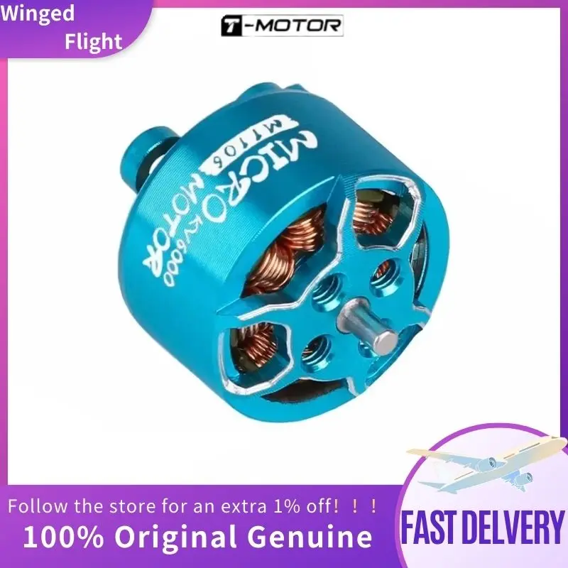 T-Motor M1104 KV7500 M1106 KV6000 Микродвигатель Бесщеточный двигатель Маленький легкий с