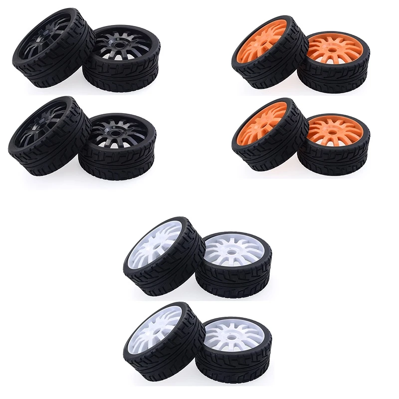 

4PCS 1/8 RC Car Rubber Tyres Plastic Wheels for Redcat Team Losi VRX HPI Kyosho HSP Carson Hobao 1/8 Buggy /On-Road Car