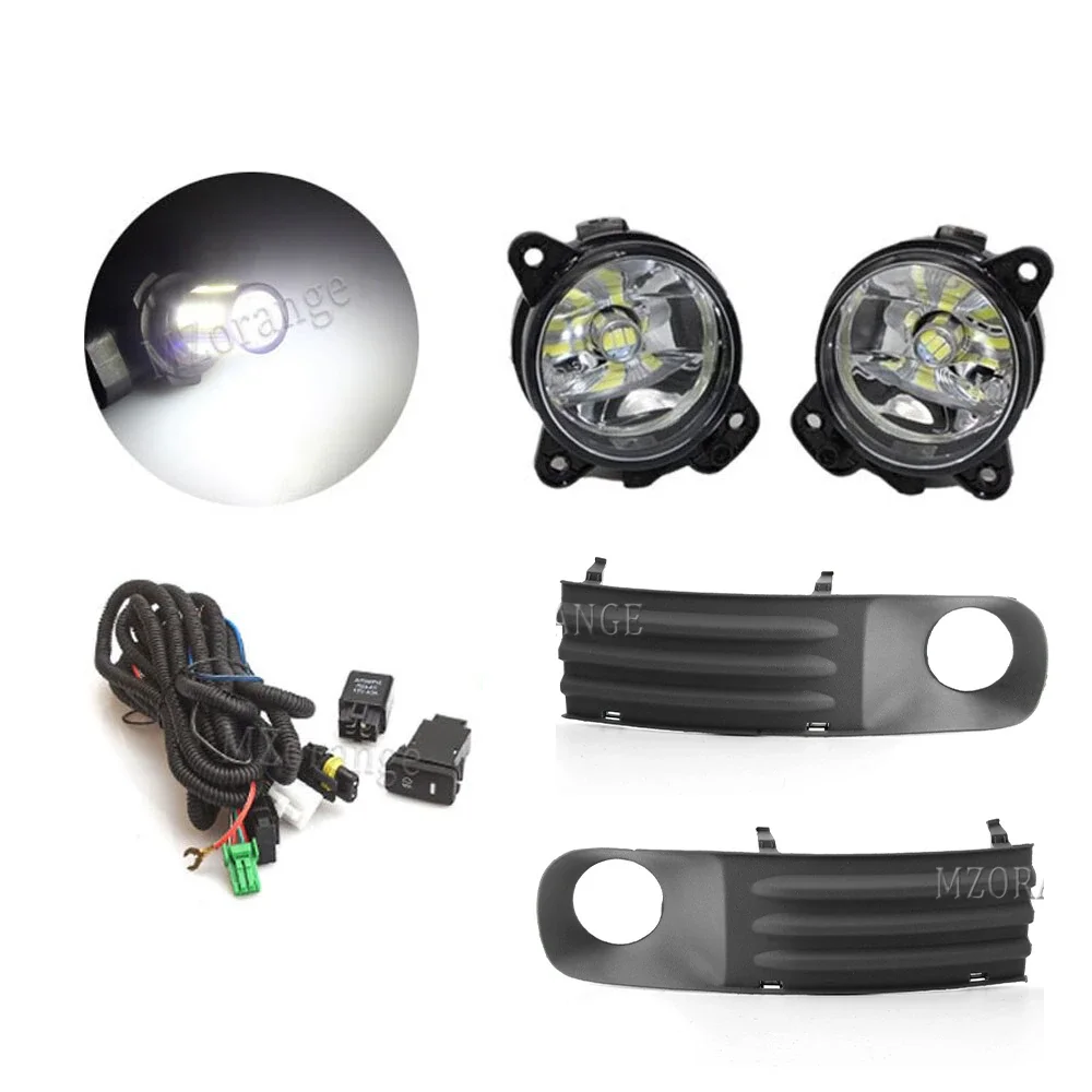 

Противотуманная фара для VW T5, светодиодные противотуманные фары Transporter Multivan Caravelle 2003-2010, серая крышка, жгут проводов, комплект переключателей, аксессуары