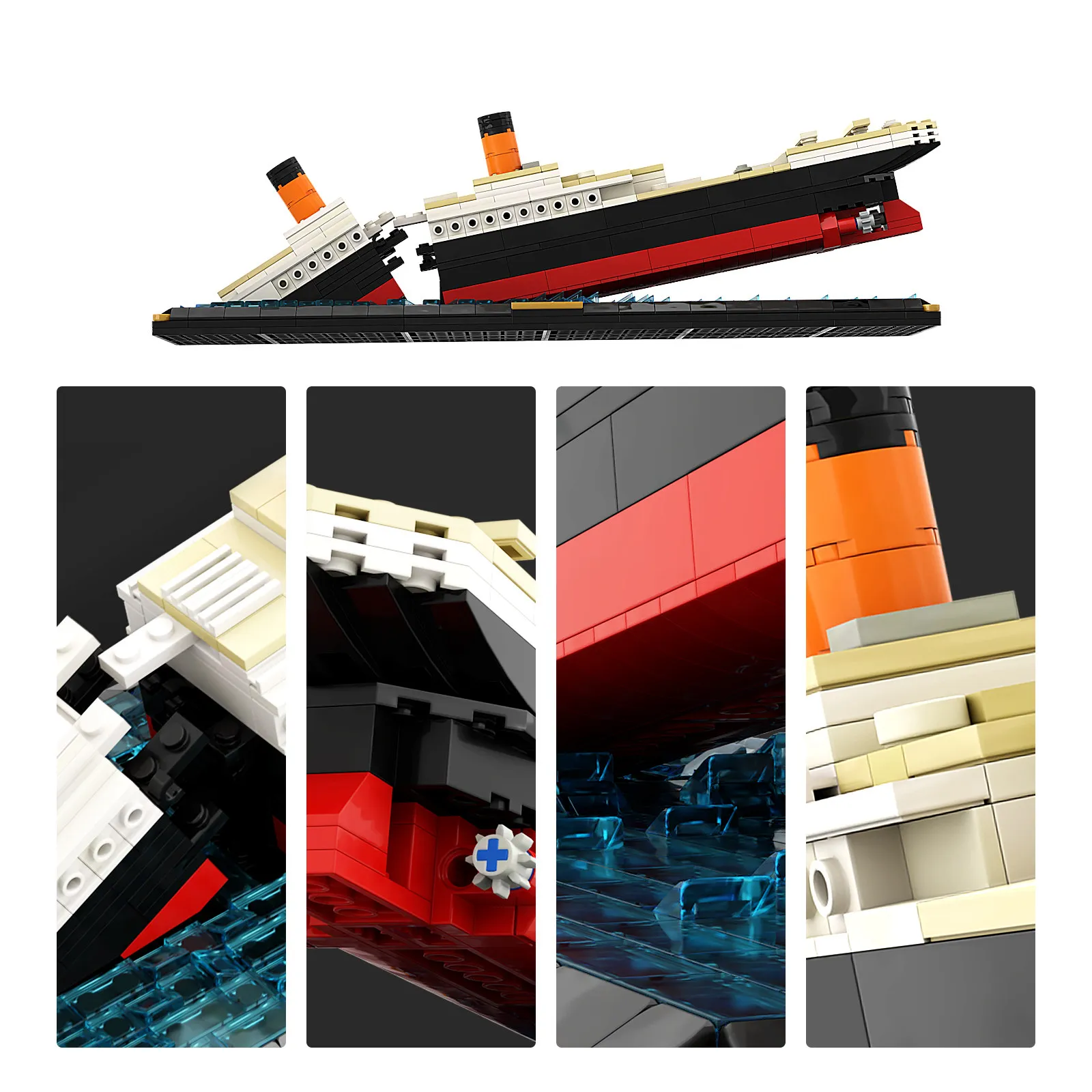 Модель Погружной сцены Titanic большой круизный лайнер лодка 3D микро строительные