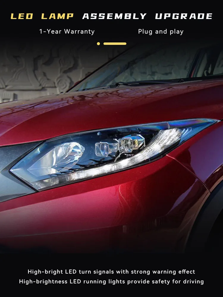 Автомобильная осветительная лампа для Honda светильник Vezel 2015 2016 2017 2018 светодиодная