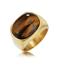 fashion new trend atmosphere simple retro tiger eye mens ring ring can be wholesale