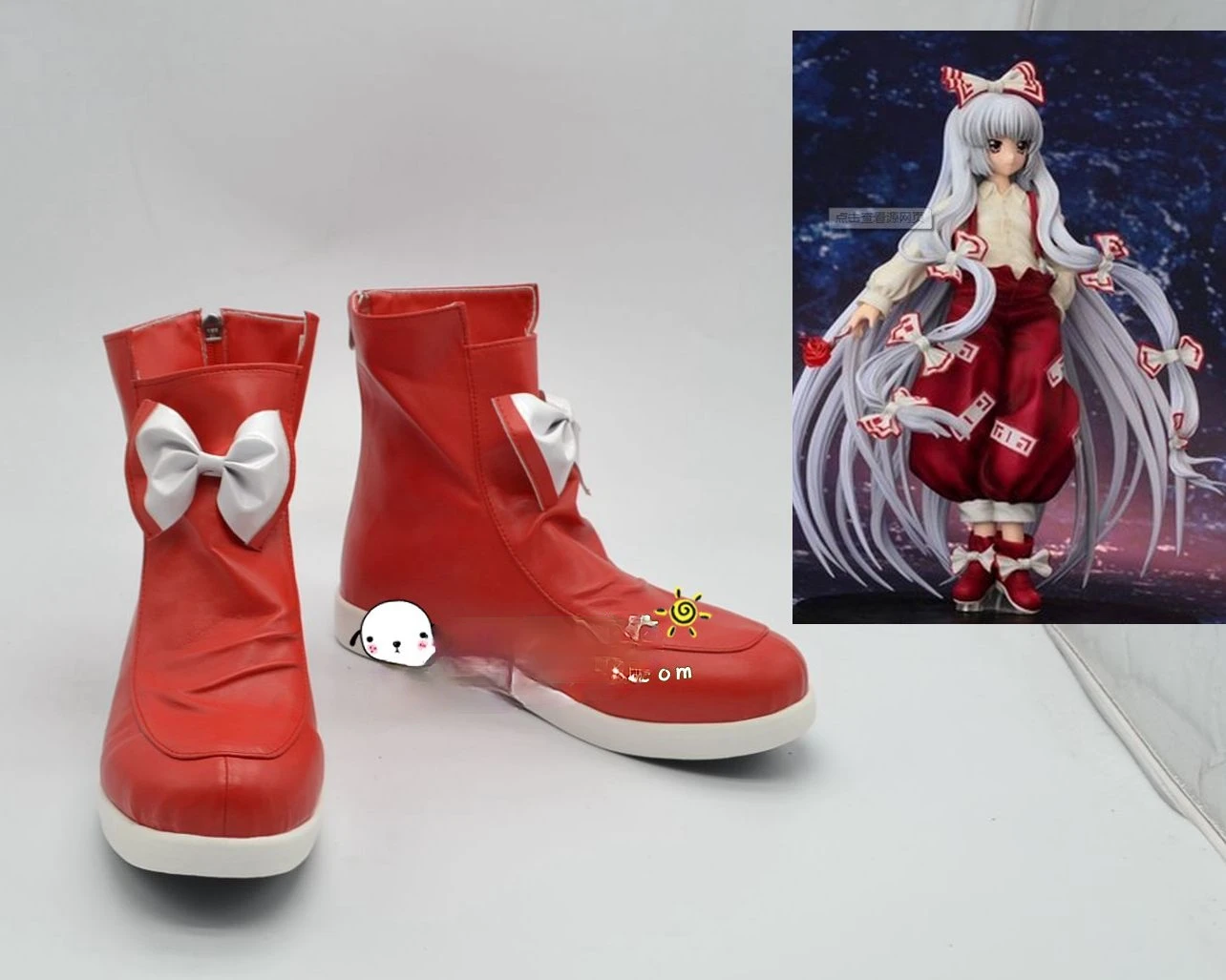 Touhou Project/Toho Project/Project Shrine Maiden Fujiwara no Mokou Anime Characters Shoe Cosplay Shoes Boots Party Costume Prop