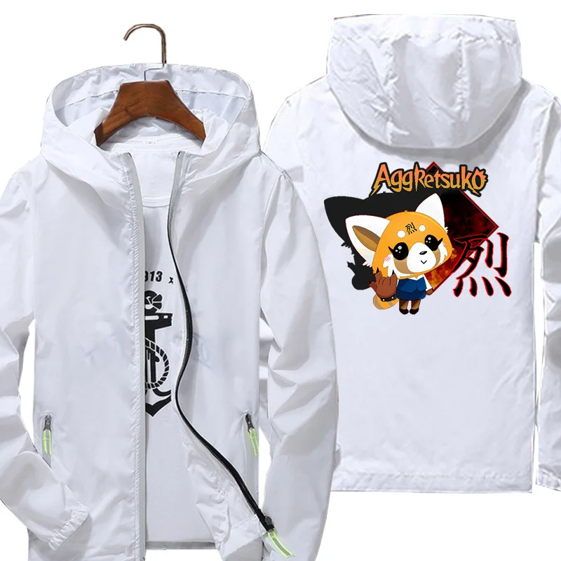

Death Metal Aggretsuko Aggressive Retsuko 2 Unisex Jackets Thin Outwear Windbreake Jackets Windproof Outdoor Sports Clothing