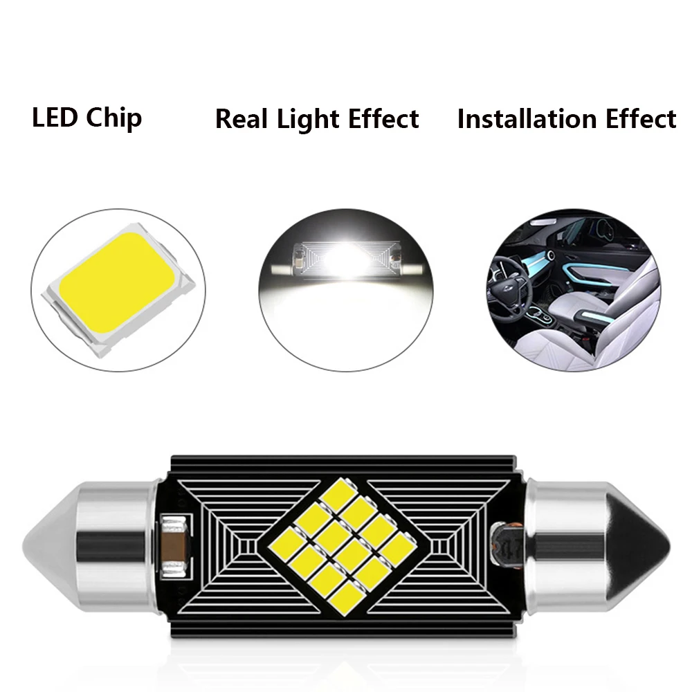 4 шт. 31 мм/36 мм/41 мм гирлянда светодиодные лампы белый DC12-24V лампа для чтения