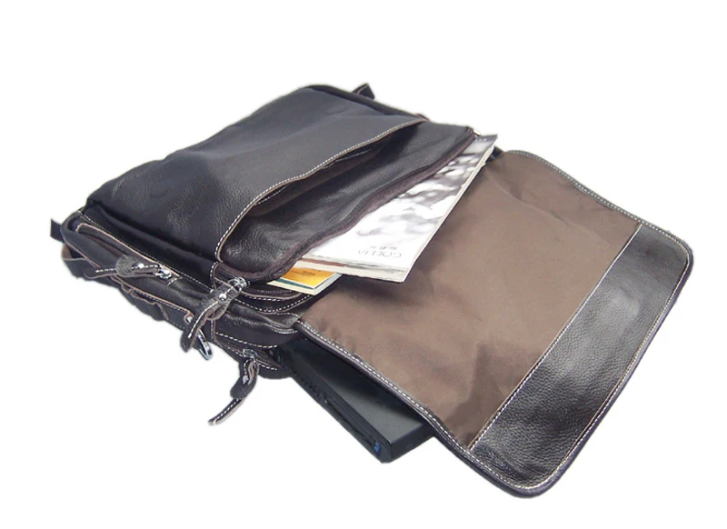 Портфель мужской из натуральной кожи для ноутбука 14 дюймов