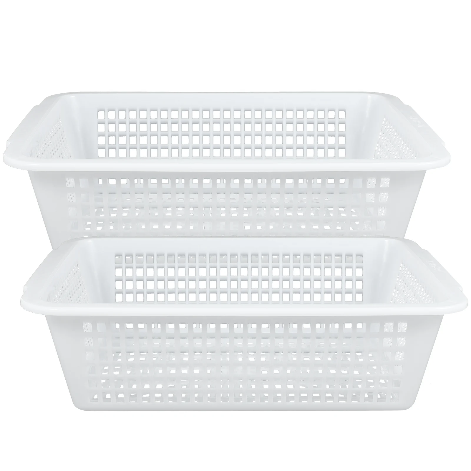 

2 Pcs Storage Basket Organizing Office Decorative File Organizer Home Plastic Storage Basketss School Multifunctional Tray