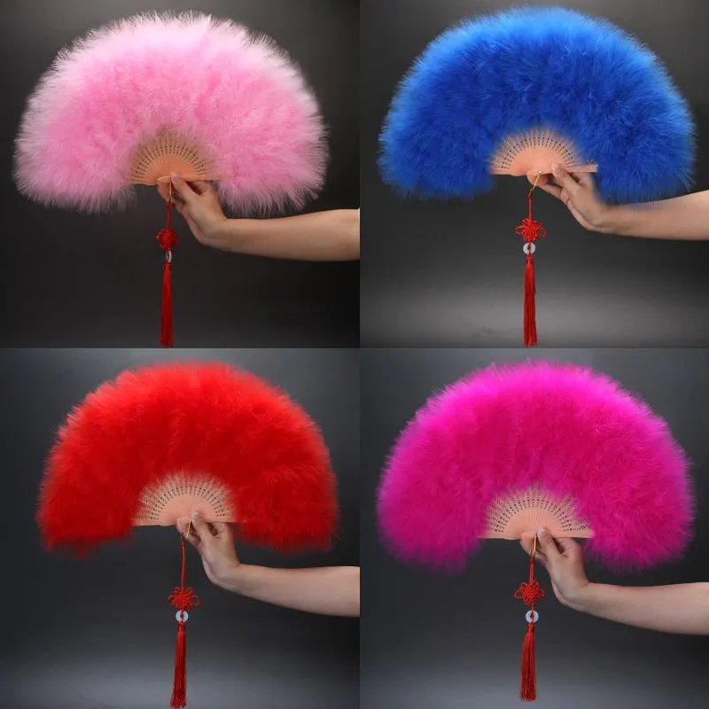 

Feather Fan Folding Dance Live Stall Cheongsam Dance Fan Photo Props Square