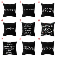 white letters pillows case funny friend boho pillowcase home decor decorative pillows for bed home decoration modern 45x45 cm
