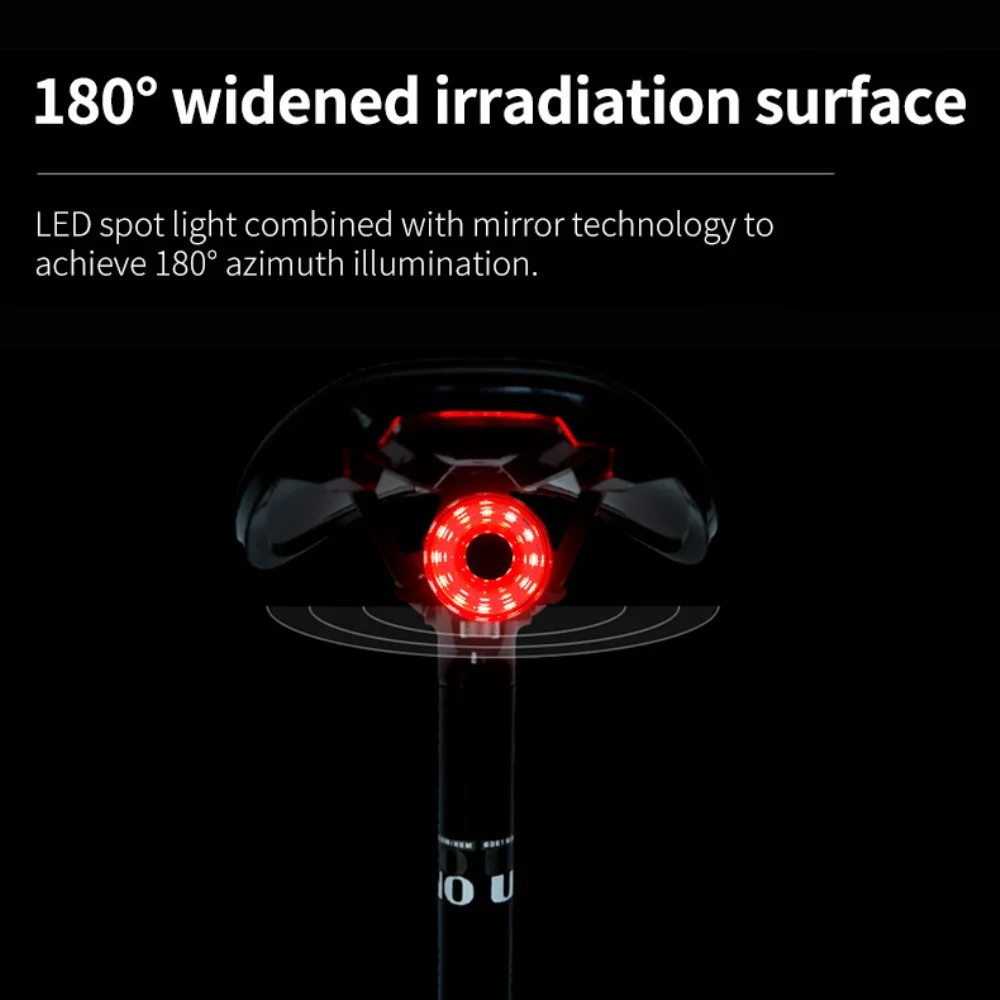 Новые задние фонари для велосипеда WR15 интеллектуальные стоп-сигналы с датчиком