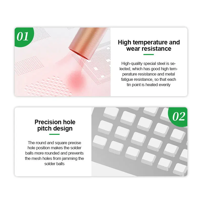 RELIFE RL-044 8 шт. для iPhone 6-13ProMax серии чипсет BGA набор трафаретов реболлинга шаблон