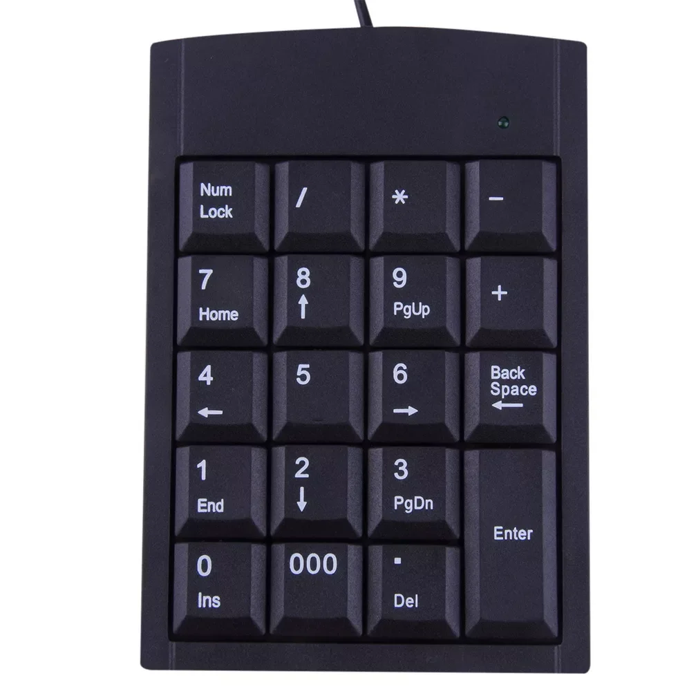 

Mini USB Keyboard USB Wired Numeric Keyboard Keypad Adapter 19 Keys for Laptop PC Windows 2000 XP Vista 7 or Millennium Edition