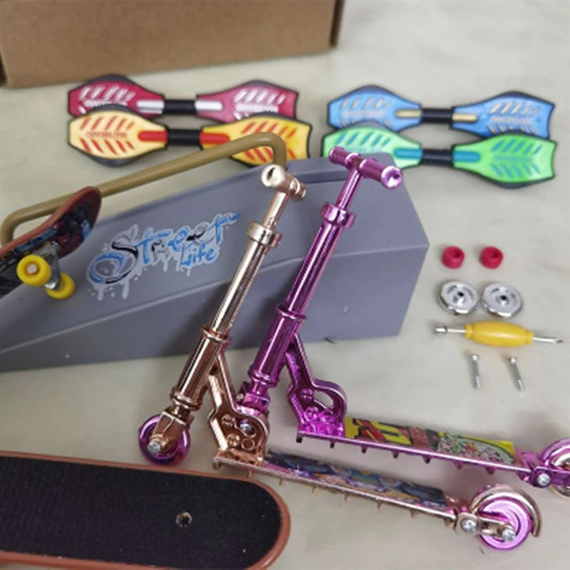 

Mini Finger Scooter Board Kits Toy Finger Bike Skate Boarding for w/ Tools Fun Finger Table Game Gift for Children Dropshipping