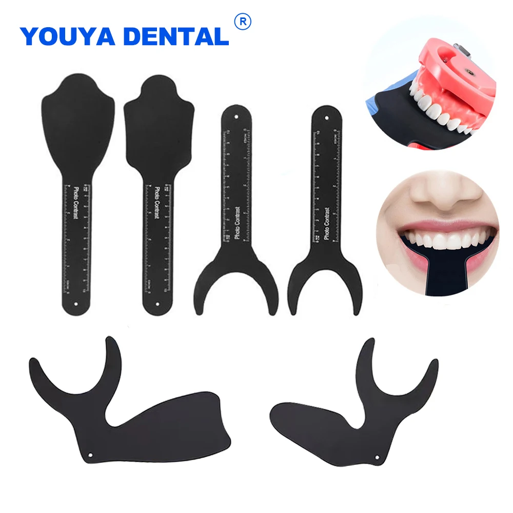 

Ортодонтическая пластина для фотографий, со шкалой, с черным фоном