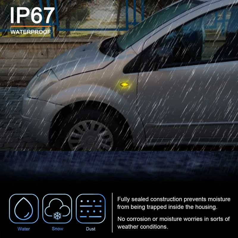 Фото Для Citroen C1 C2 C3 C4 C5 C6 Xsara C-Crosser C-Elysee Berlingo Jumpy Dispatch Spacetourer светодиодный боковой габаритный фонарь освещения крыла №5