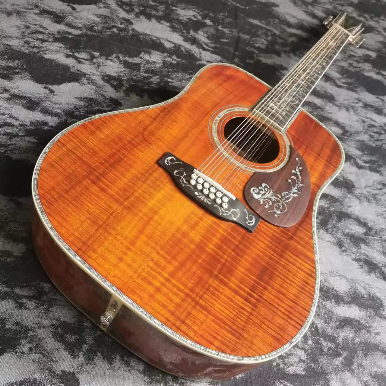 41-дюймовая 12-струнная роскошная деревянная аутентичная акустическая гитара D45