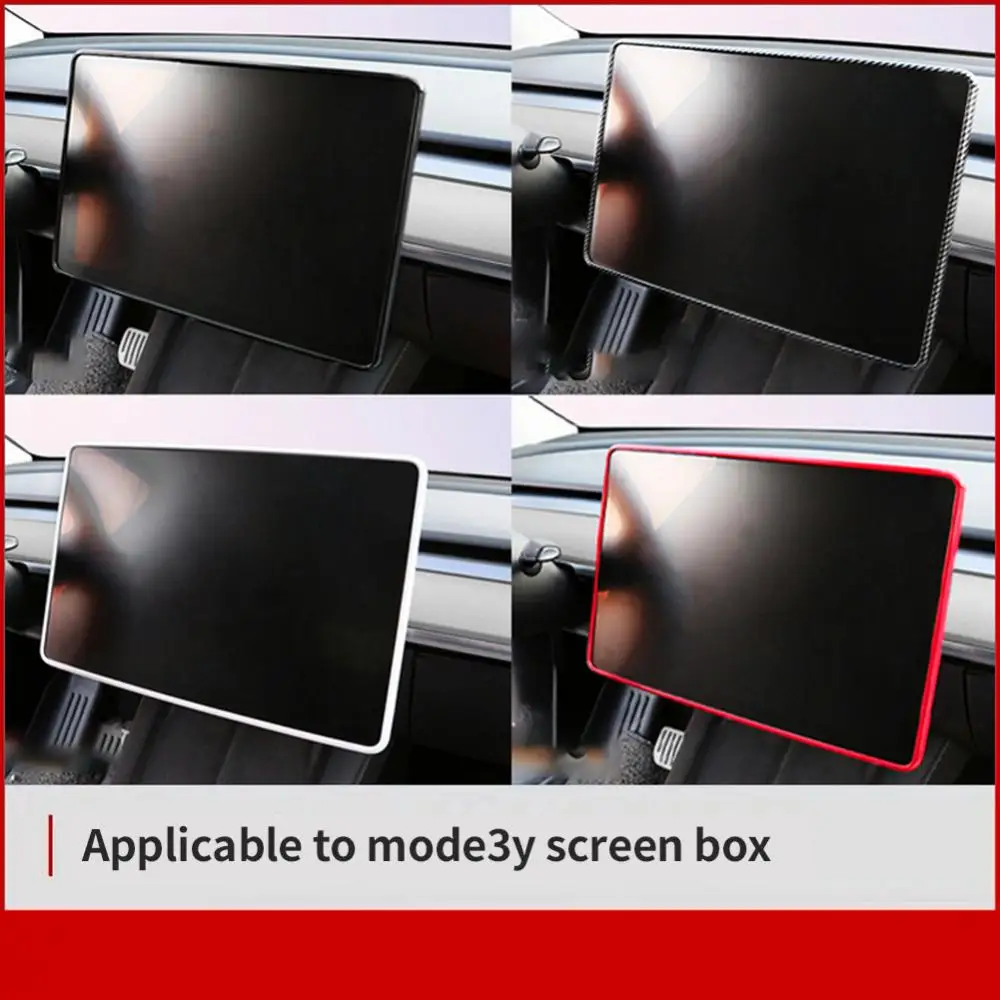 

Refit Trim Accessories Navigation Protective Film For Tesla Model 3/model Y Carbon Fiber Central Control Screen Frame Universal