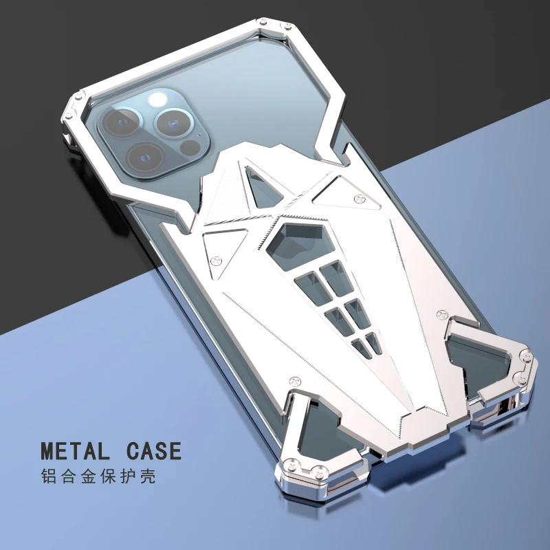 

Luxury Cool Case For Iphone 12 11 Xs Pro Max 8 7 Se Xr Metal Aluminum Alloy Shockproof Armor Cases Cover Anti-knock Fundas Coque