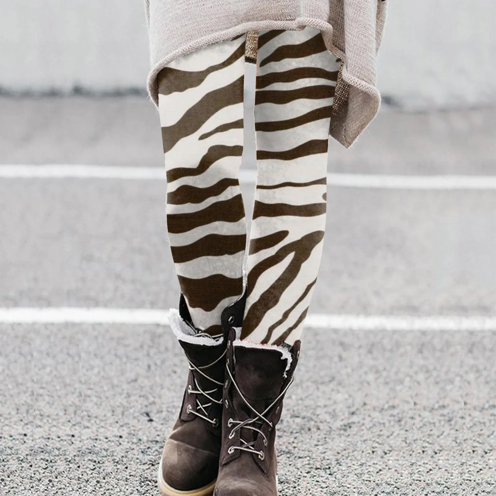 

Sports Fitness Leggings Womens Striped Printed High Waist Hip Lift Yoga Tight Pants Autumn Winter Workout Trousers Lady Leggins