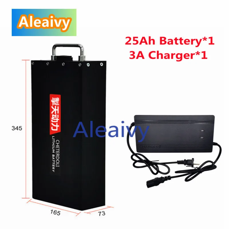 Водонепроницаемый перезаряжаемый литий-ионный аккумулятор 60 в 30 Ач для 1500 Вт 2000