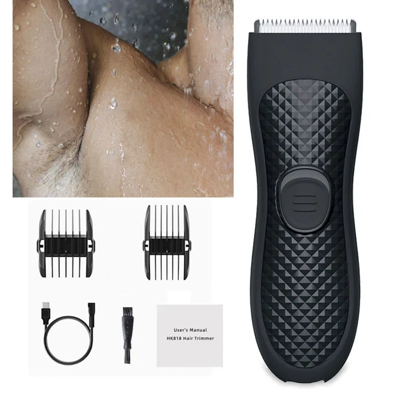 New Men's Hair Removal Groin Hair Trimmer Ball Groomer &Body Trimmer for Men Waterproof Wet Dry Clippers Male Razor Depilador