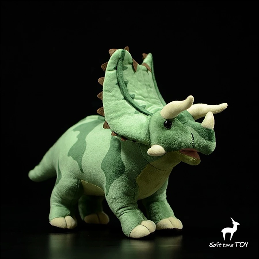Pentaceratops High Fidelity Anime Cute Plushie Jurassic Five Horns Dinosaur Plush Toys Lifelike Animals Simulation Stuffed Doll