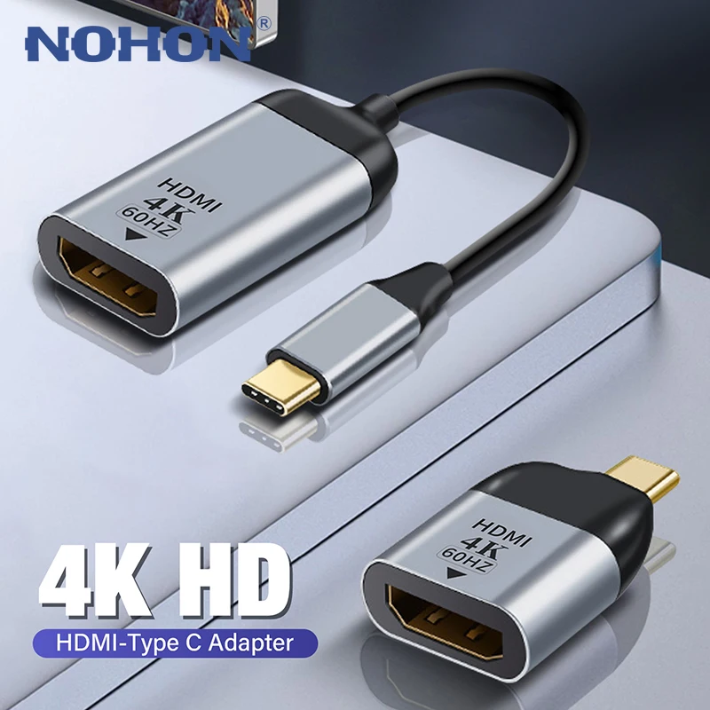 

4K HD Audio Cable USB C to HDMI-Compatible Converter For Samsung Huawei MacBook Pro PS5 TV Projector Digital AV Monitor Adapter