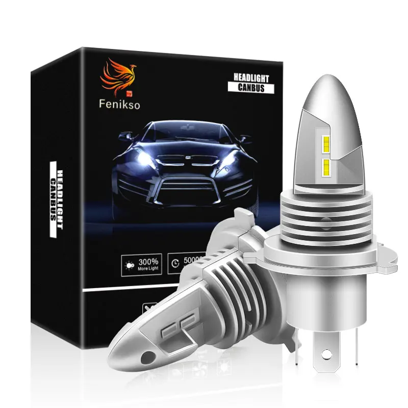 

LED H1 H3 H4 H7 H11 9005 9006 car bulbs with CANBUS waterproof IP67 16000LM 60W 6000K white h4 headlight has Lo/Hi beam,2PCS