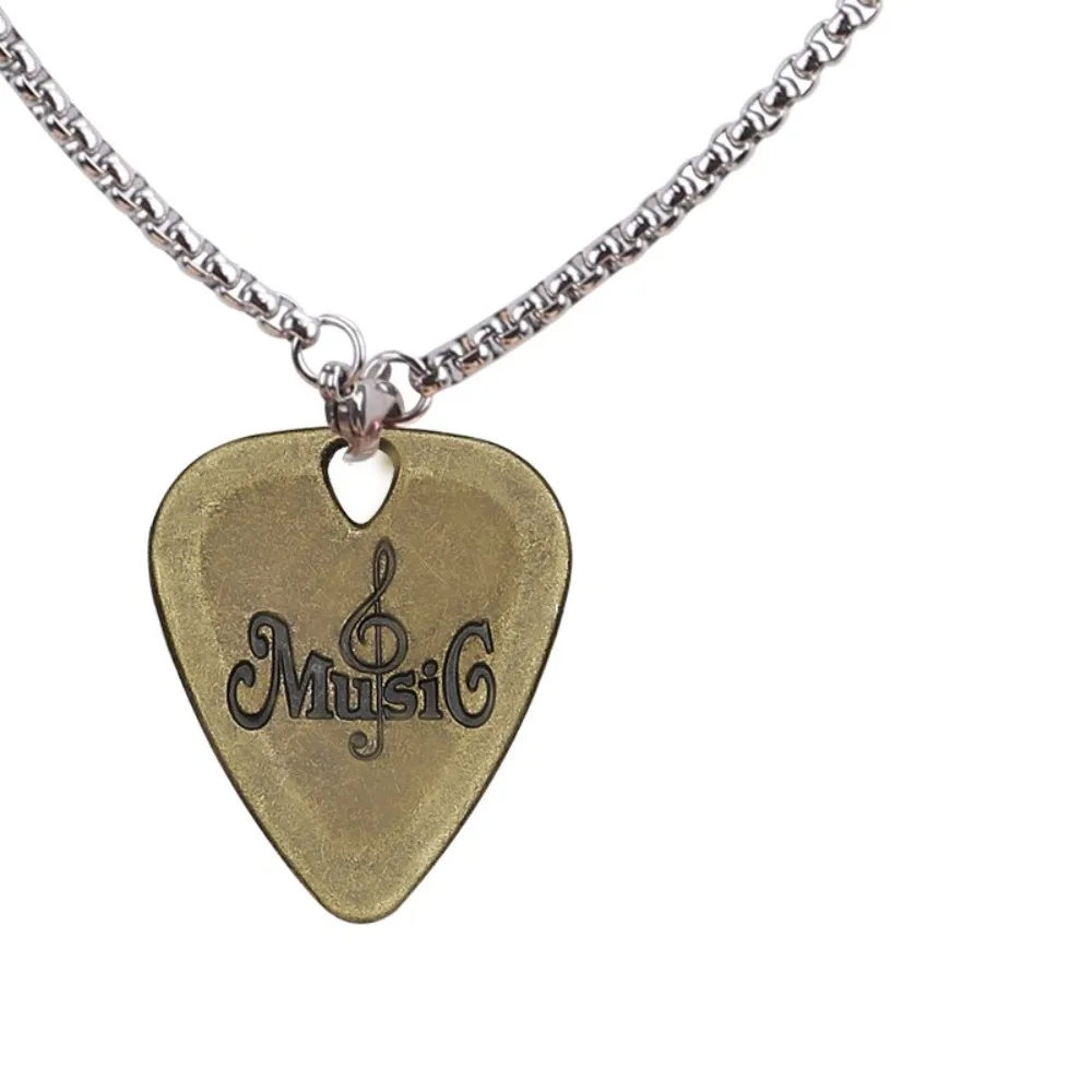 Ожерелье-медиатор для гитары жесты треугольный металлический медиатор клейкая