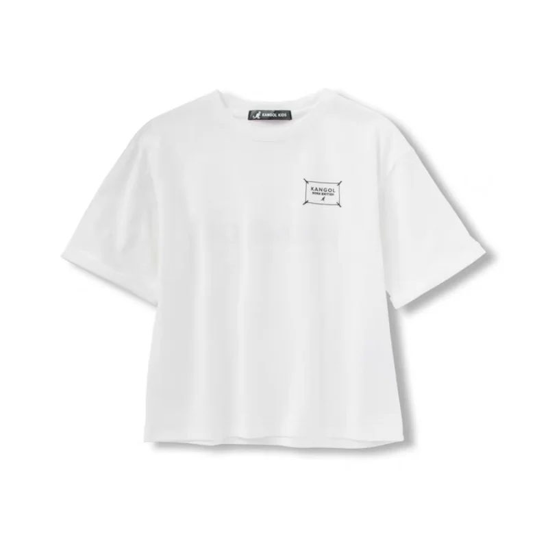 Kangol New 4-12 Year Old Children's Pure Cotton Short Sleeve T-shirt Summer Casual Loose Round Neck T-shirt Size 105-160