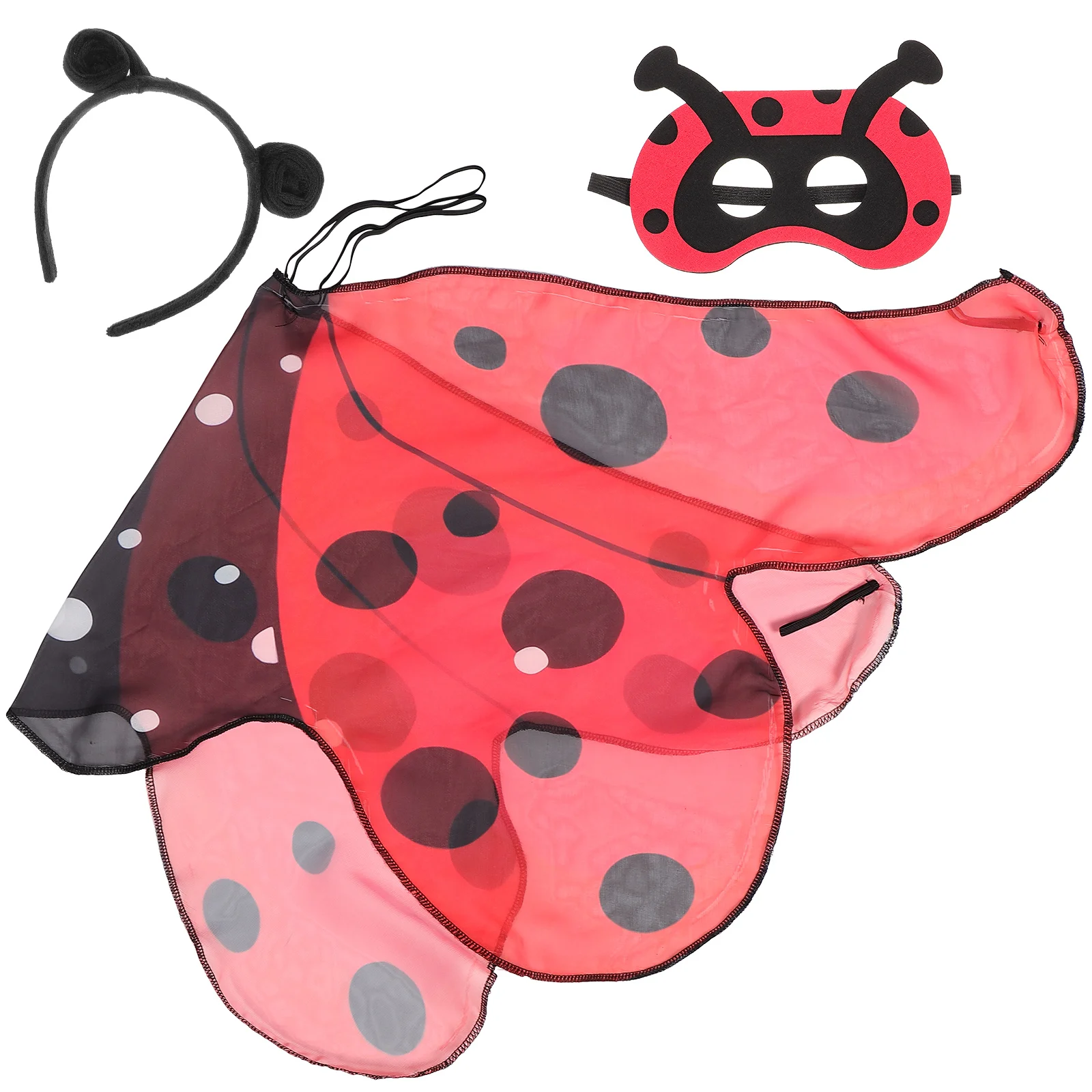 

1 Set Fairy Ladybug Accessories Ladybug Cosplay Mask Ladybug Wing Prop with Ladybug Headpiece
