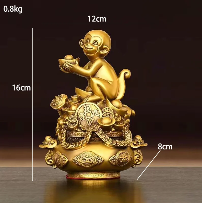 Статуэтка золотой обезьяны из меди обезьяны открыток