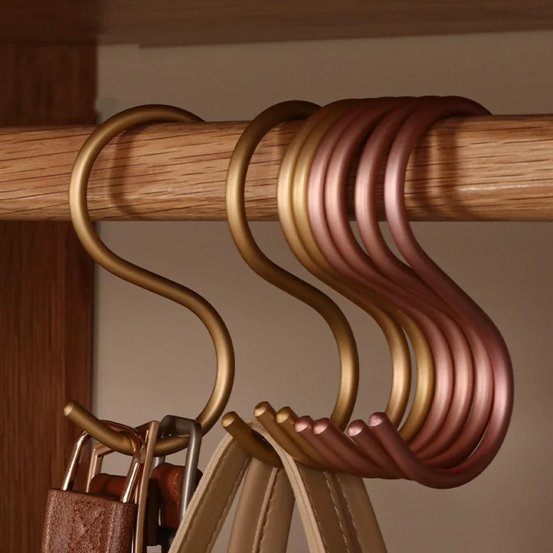 

Alloy 5pcs Kitchen Storage S-shape Hook Hooks Hanging Racks Holder Bedroom Hook Clasp Aluminum Multi-function Hanger Railing